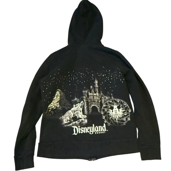Disney Tops - Disneyland Resort Black Zip-Up Hoodie – Size L